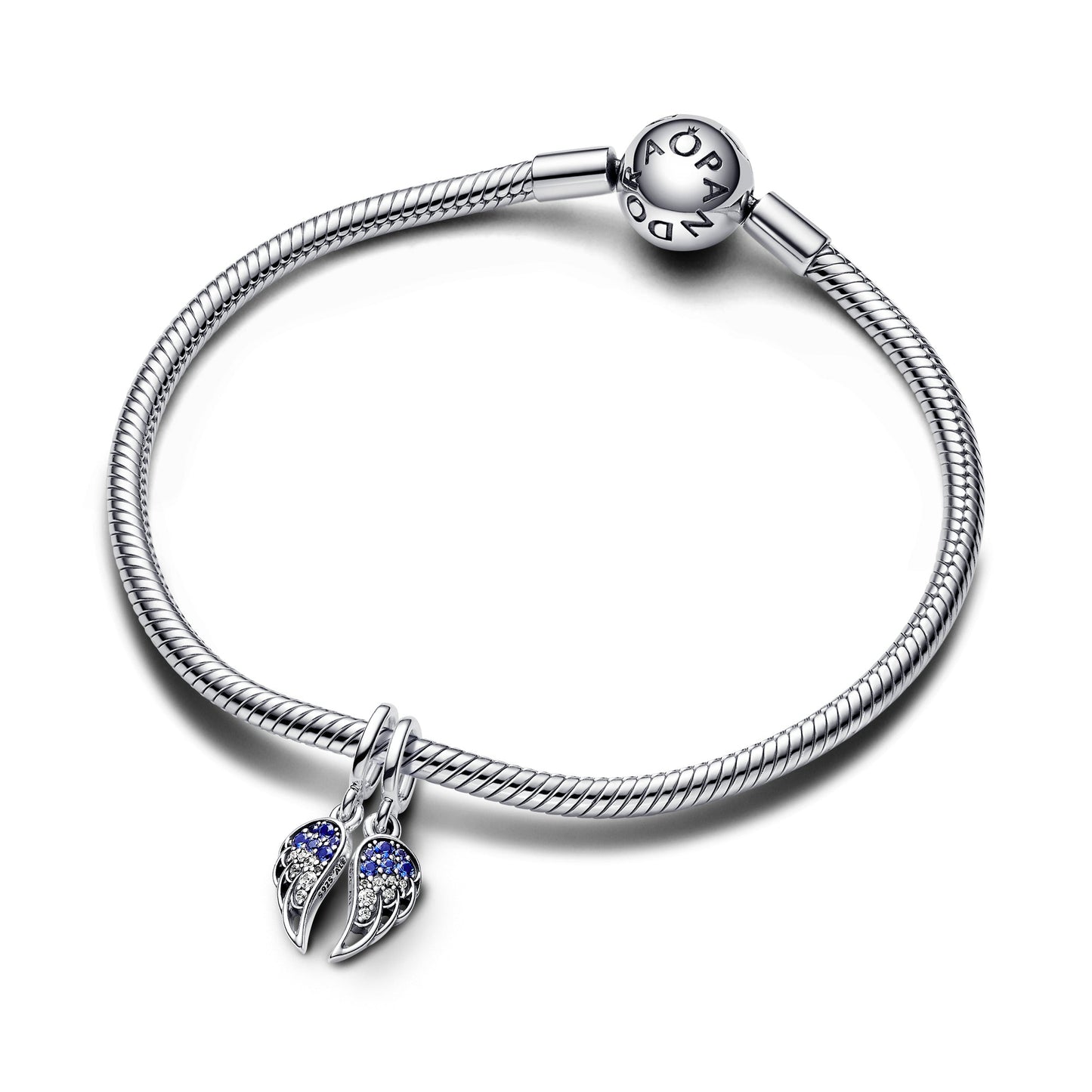 Sparkling Splitable Angel Wings Dangle Charm