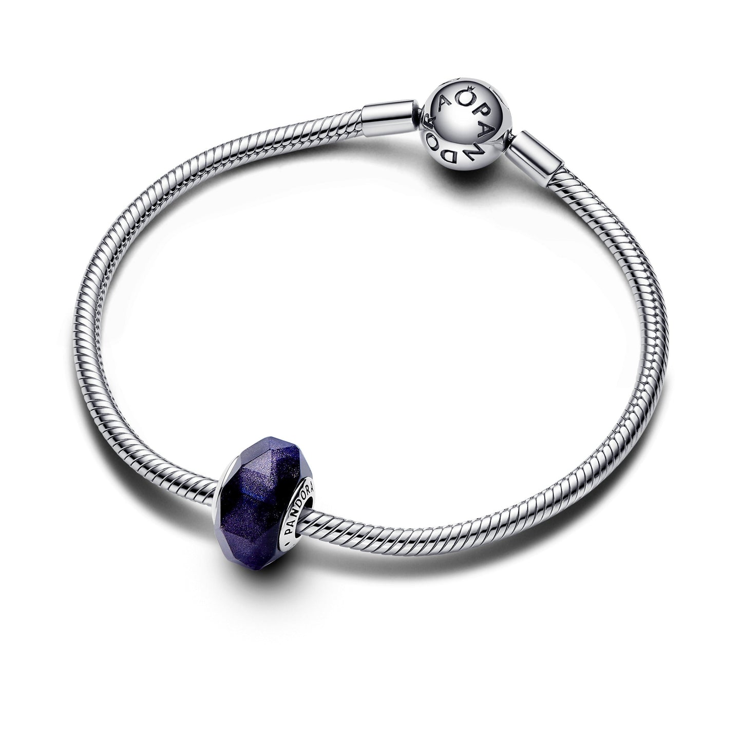 Faceted Blue Murano Glass Charm