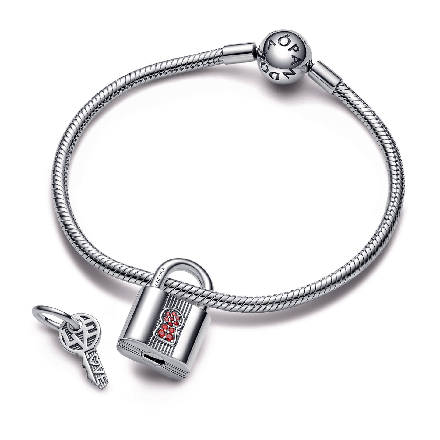 Padlock and Key Dangle Charm