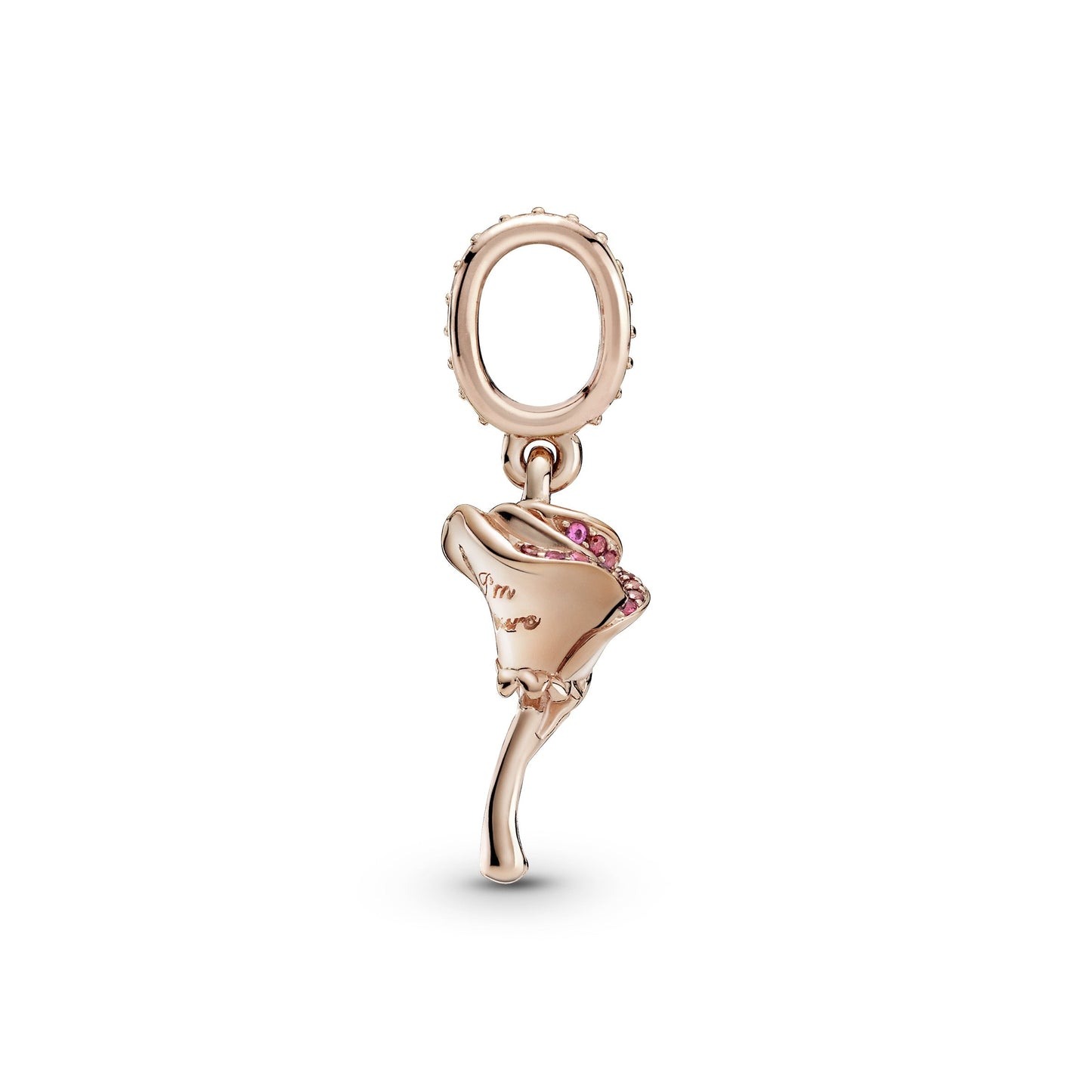 Rose Flower Dangle Charm