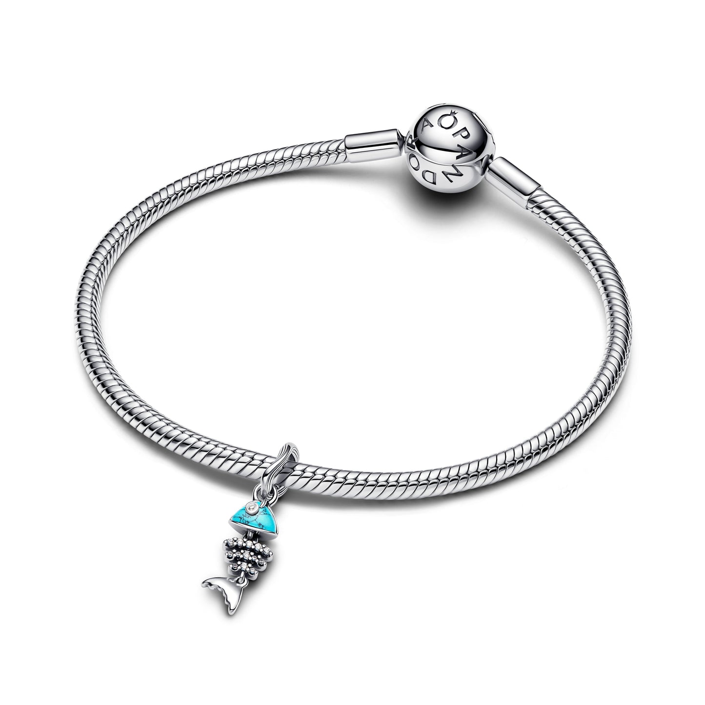 Turquoise-colored Fishbone Dangle Charm