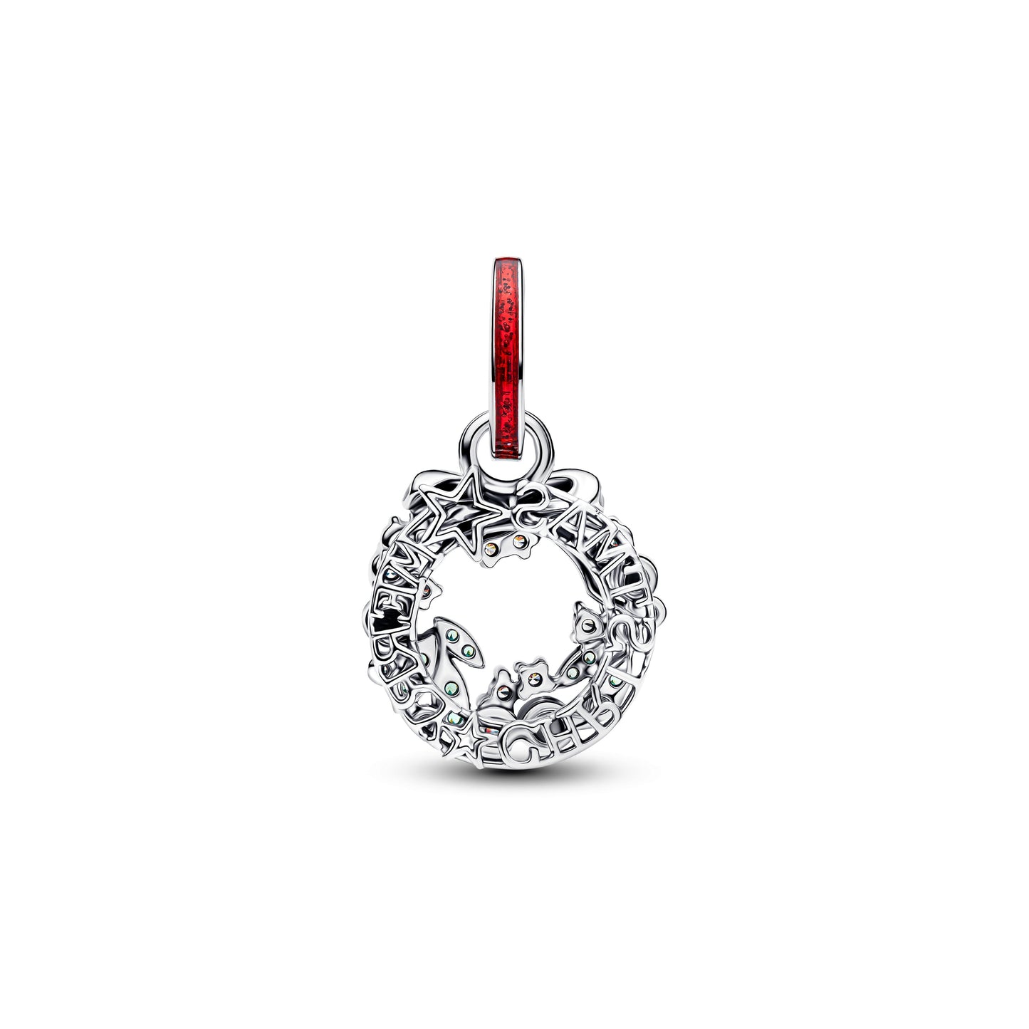 Holiday Wreath Double Dangle Charm