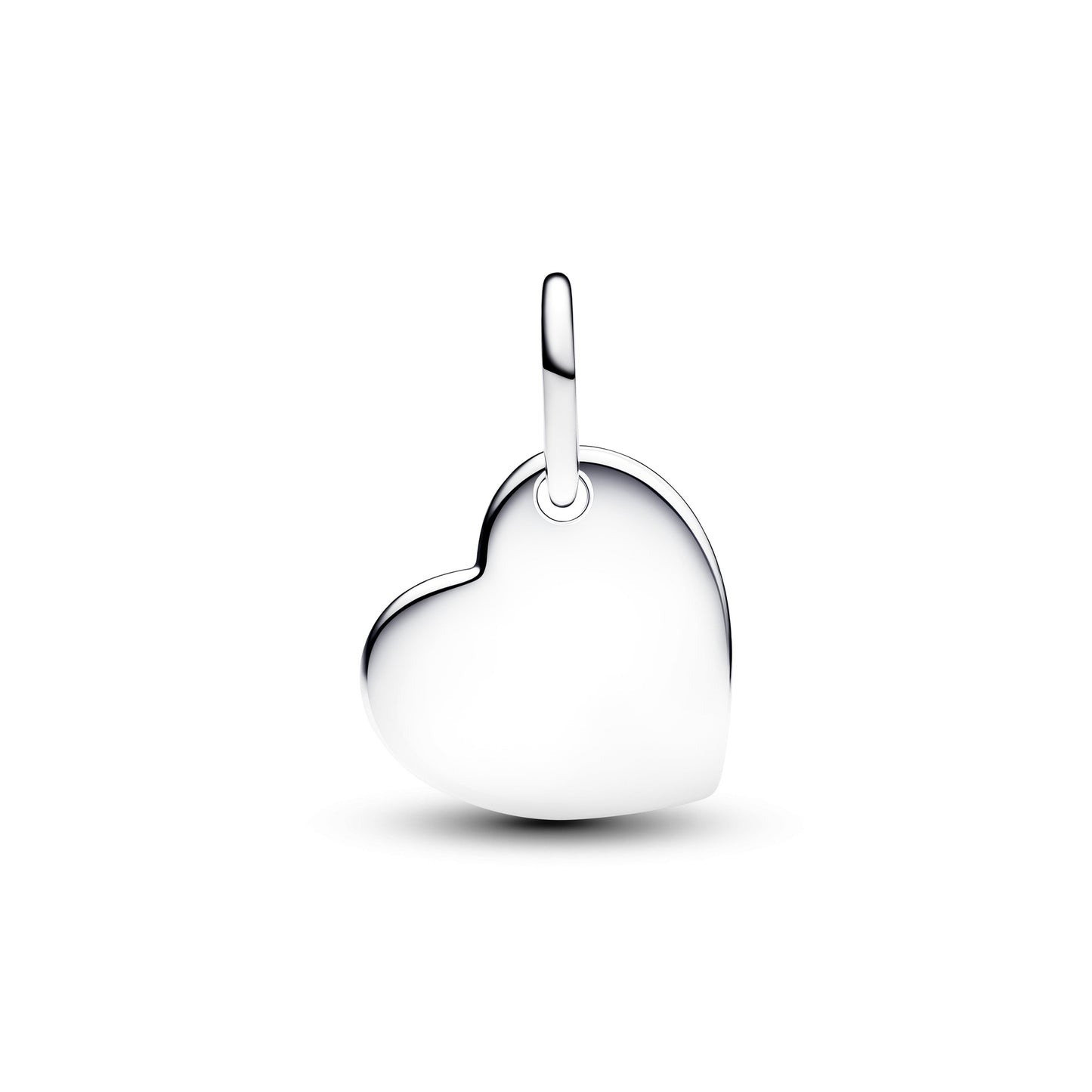 Engravable Heart Aqua Blue Stone Dangle Charm